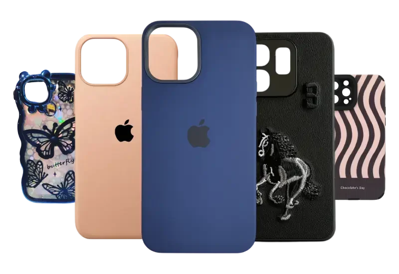 OtterBox Symmetry and Defender iPhone cases on the wall at CellRox Ajax