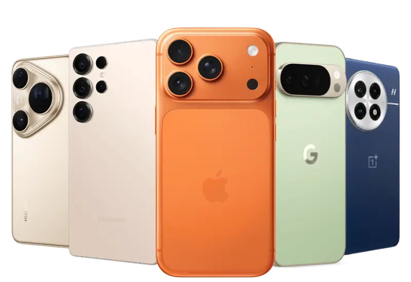 Apple, Samsung, Google Pixel and OnePlus smartphones at CellRox Ajax